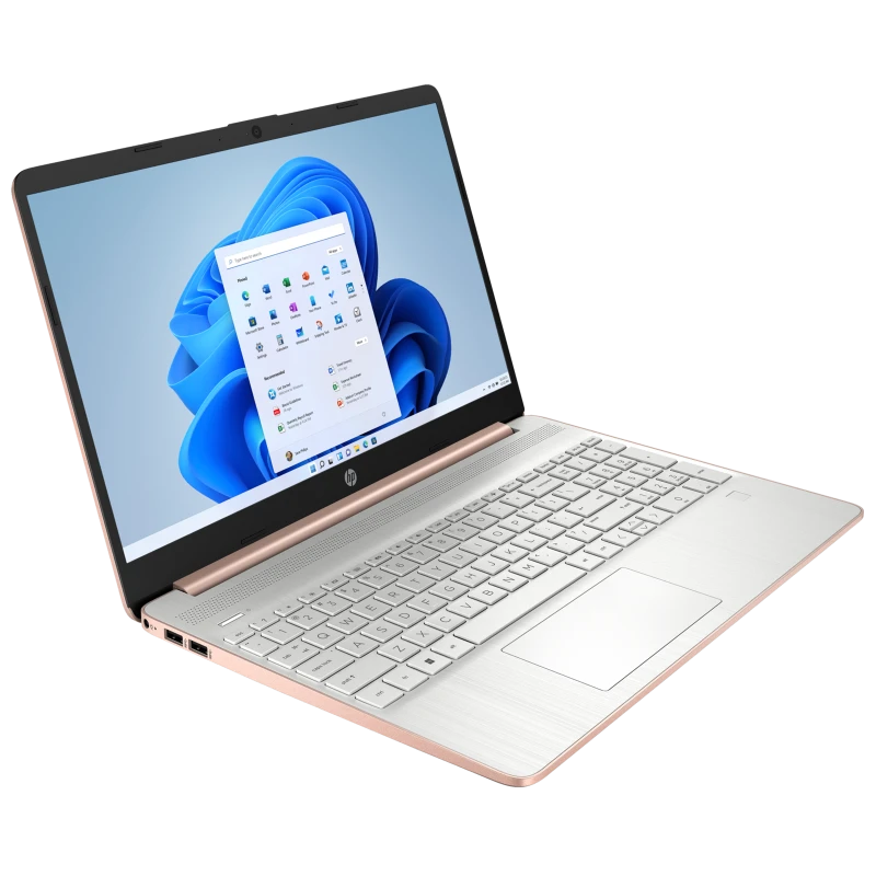 OUTLET Laptop HP 15-ef0025wm / 9VK22UA / AMD Ryzen 5 / 8GB / SSD 256GB / AMD Radeon / HD / Win 11 / Różowy