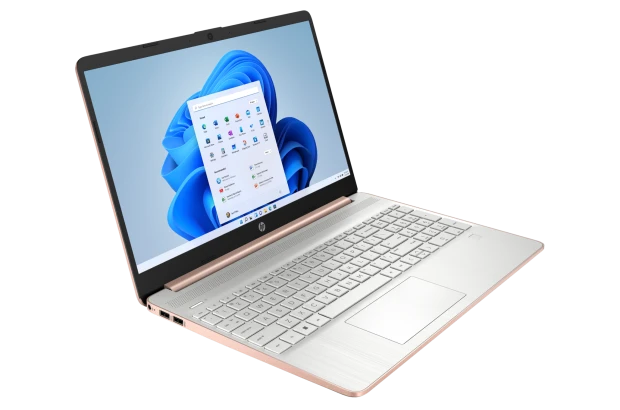 OUTLET Laptop HP 15-ef0025wm / 9VK22UA / AMD Ryzen 5 / 8GB / SSD 256GB / AMD Radeon / HD / Win 11 / Różowy