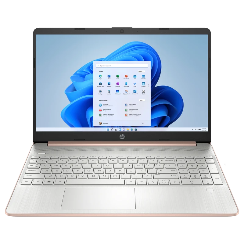 OUTLET Laptop HP 15-ef0025wm / 9VK22UA / AMD Ryzen 5 / 8GB / SSD 256GB / AMD Radeon / HD / Win 11 / Różowy