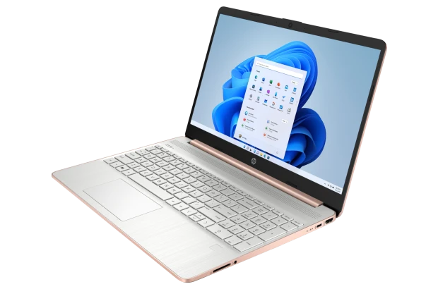 OUTLET Laptop HP 15-ef0025wm / 9VK22UA / AMD Ryzen 5 / 8GB / SSD 256GB / AMD Radeon / HD / Win 11 / Różowy
