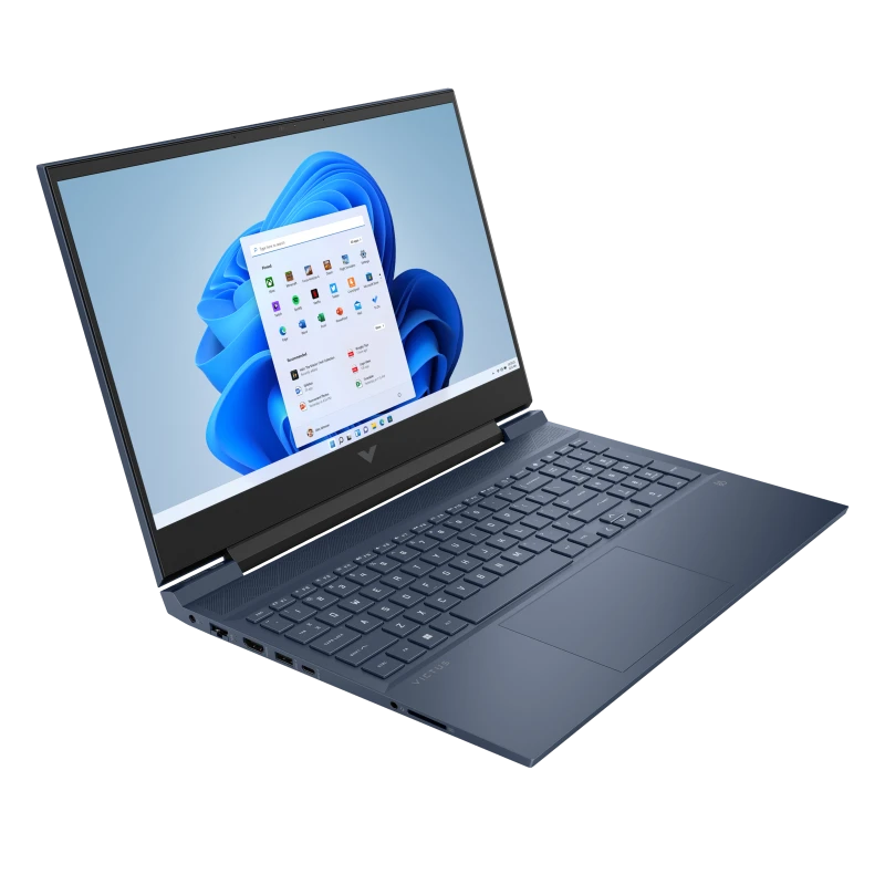 Laptop dla gracza HP Victus 16-e0026ua / 4R8D8EA / AMD Ryzen 5 / 8GB / SSD 512GB / Nvidia GTX1650 / FullHD / FreeDos / Niebieski
