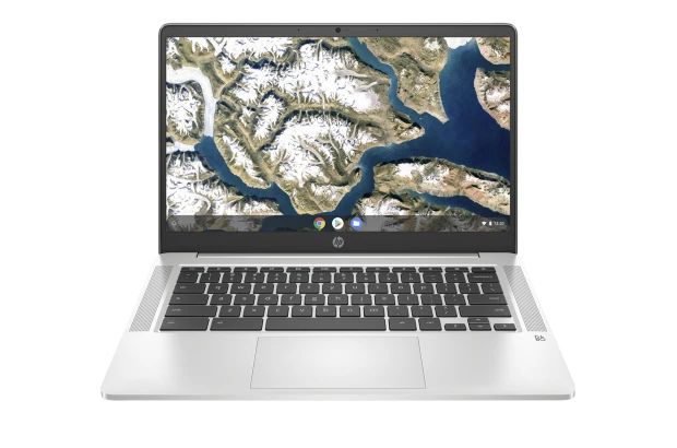 OUTLET Laptop HP Chromebook 14a-na0050nd / 9ZA40EA / Intel N4000 / 4GB / eMMC 64 GB / Intel UHD / FullHD / Chrome OS / Srebrny