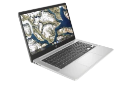 OUTLET Laptop HP Chromebook 14a-na0050nd / 9ZA40EA / Intel N4000 / 4GB / eMMC 64 GB / Intel UHD / FullHD / Chrome OS / Srebrny