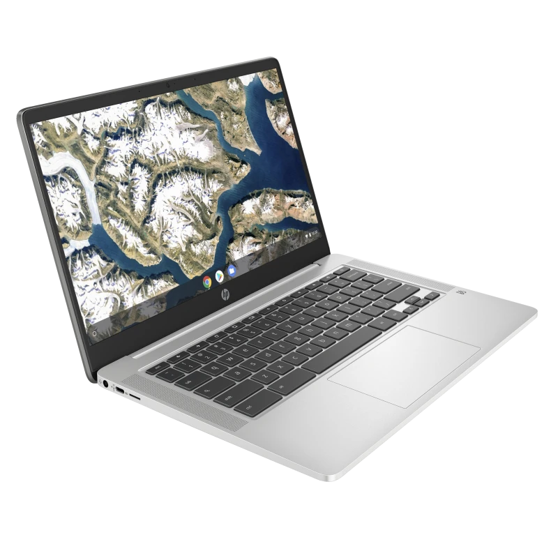 OUTLET Laptop HP Chromebook 14a-na0050nd / 9ZA40EA / Intel N4000 / 4GB / eMMC 64 GB / Intel UHD / FullHD / Chrome OS / Srebrny