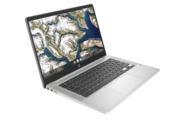OUTLET Laptop HP Chromebook 14a-na0050nd / 9ZA40EA / Intel N4000 / 4GB / eMMC 64 GB / Intel UHD / FullHD / Chrome OS / Srebrny