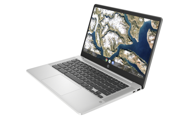 OUTLET Laptop HP Chromebook 14a-na0050nd / 9ZA40EA / Intel N4000 / 4GB / eMMC 64 GB / Intel UHD / FullHD / Chrome OS / Srebrny