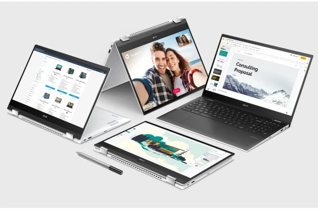 Laptop 2w1 ASUS Chromebook Flip CX5500FEA-YZ568T / Intel i5-11 / 16GB / SSD 128GB / Intel Xe / FullHD / Dotyk / Chrome Os / biał