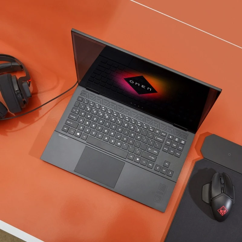 Gamingowy Laptop HP Omen 15-en1015nt / 434M7EA / Ryzen 7 / 8GB / SSD 512GB / RTX 3060 / FullHD / 144Hz / FreeDos / Czarny