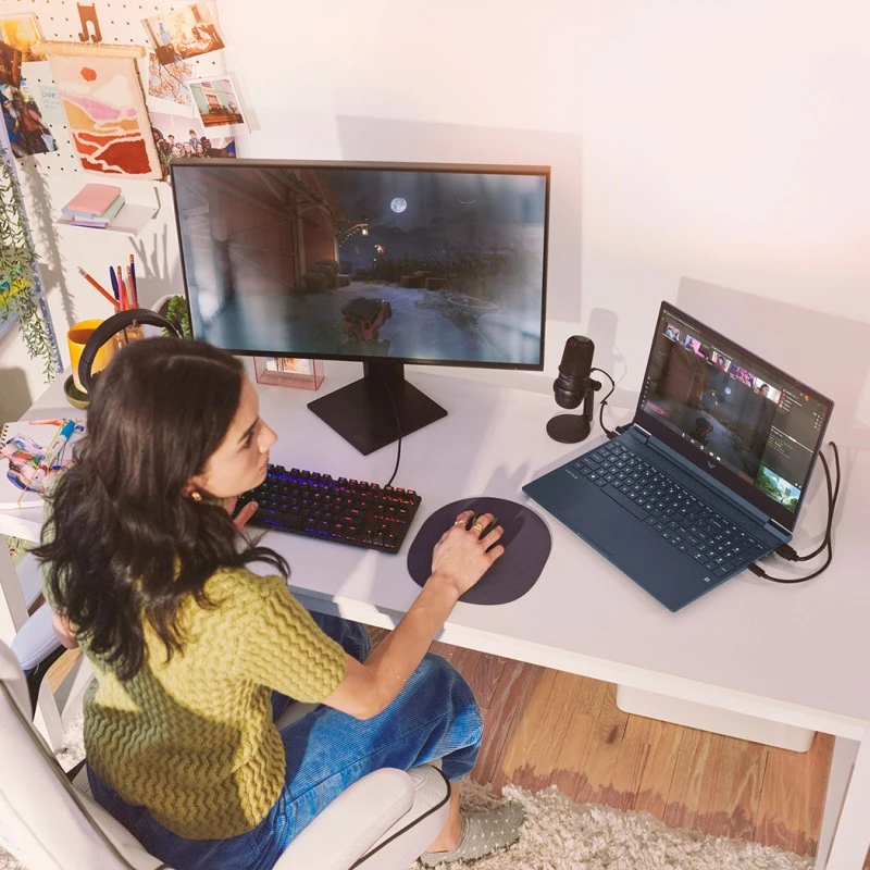 Gamingowy Laptop HP Victus 15-fb0009nq 6M2Q6EA / Ryzen 5 / 16GB / SSD 512GB / Nvidia RTX 3050 Ti / FullHD / FreeDos / Niebieski