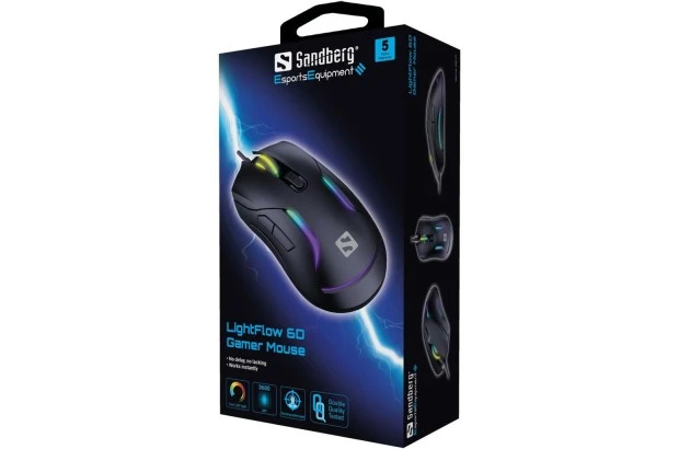Myszka Gamingowa Sandberg LightFlow 6D
