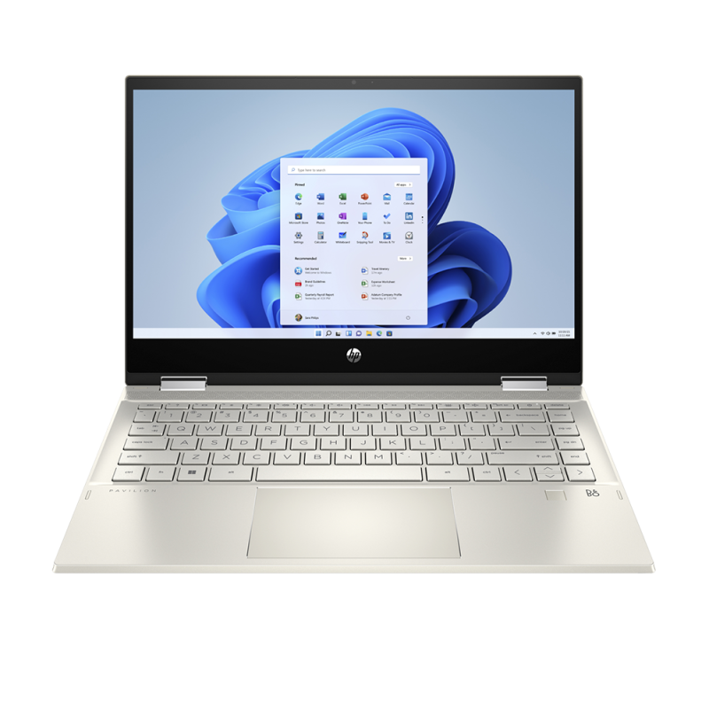 Laptop 2w1 HP Pavilion x360 14-dw1013dx / 7Y982UA / Intel i5-11 / 8GB / SSD 256 GB / Intel Xe / FullHD / Dotyk / Win 11 / Złoty