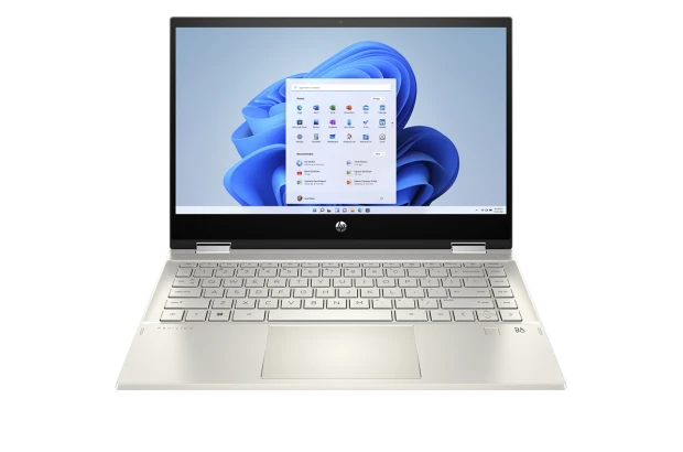 Laptop 2w1 HP Pavilion x360 14-dw1013dx / 7Y982UA / Intel i5-11 / 8GB / SSD 256 GB / Intel Xe / FullHD / Dotyk / Win 11 / Złoty