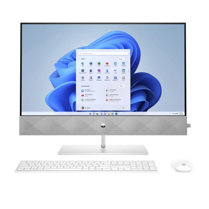 All in One HP 27-d0078ns / 528S5EA / Intel Core i5-10 / 16GB / SSD 512GB / Intel Xe / FullHD / Win 11 / Biały