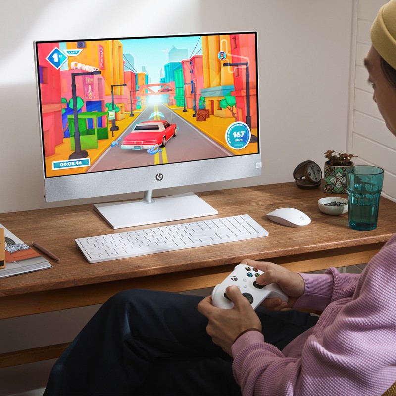 All in One HP Pavilion 27-ca1000ns / 6Z180EA / Intel i7-12 / 16GB / SSD 1TB / Nvidia MX 450 / FullHD / Win 11 / Biały