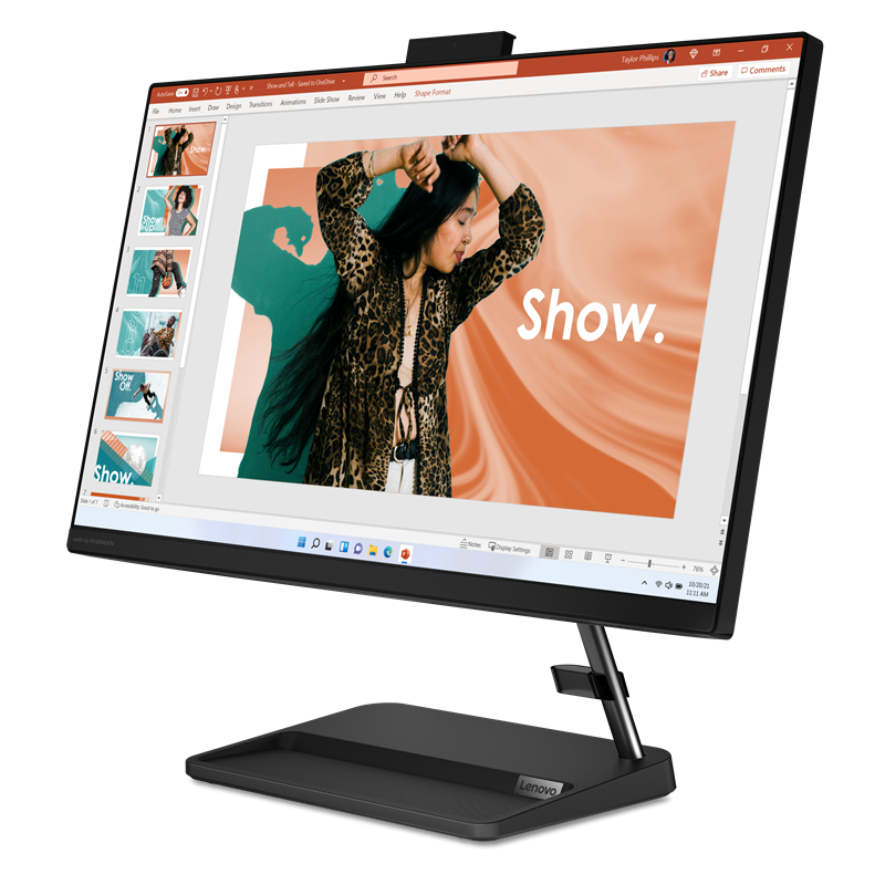 All In One Lenovo IdeaCentre AIO 3 24IAP7 / F0GH00FCNY / Intel i5-12 / 16GB / SSD 512GB / Intel Xe / FullHD / Win 11 / Czarny