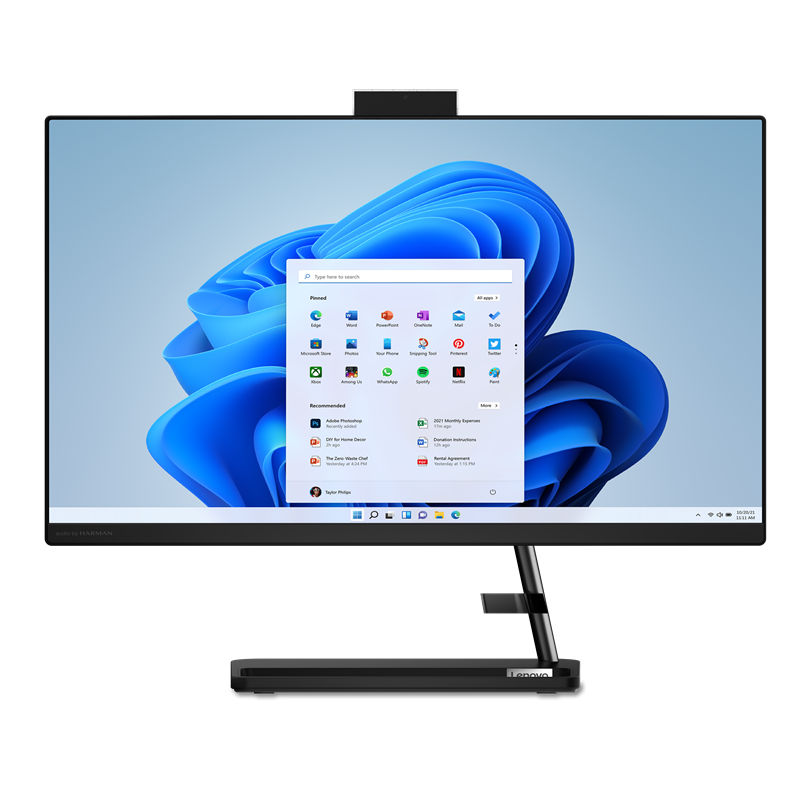 All In One Lenovo IdeaCentre AIO 3 24IAP7 / F0GH00FCNY / Intel i5-12 / 16GB / SSD 512GB / Intel Xe / FullHD / Win 11 / Czarny