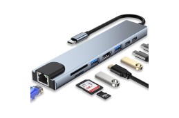 STACJA DOKUJĄCA 8w1 USB C 3.0 HDMI 4K RJ45 6711707310