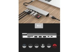 STACJA DOKUJĄCA 8w1 USB C 3.0 HDMI 4K RJ45 6711707310