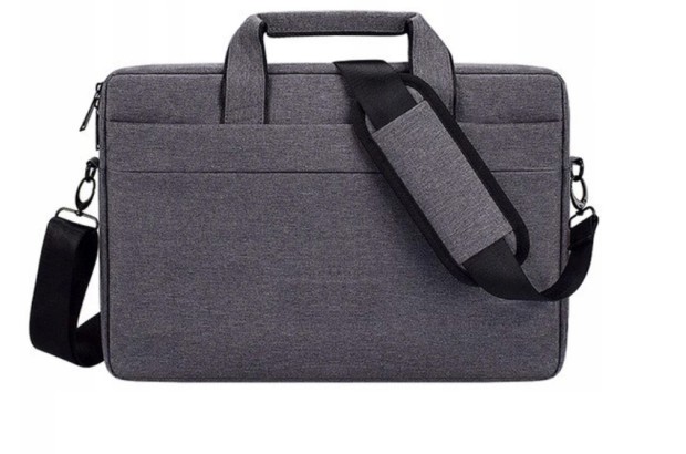 Nowoczesna ciemnoszara szara torba na etui na laptopa od 15,6" do 17"