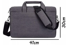 Nowoczesna ciemnoszara szara torba na etui na laptopa od 15,6" do 17"