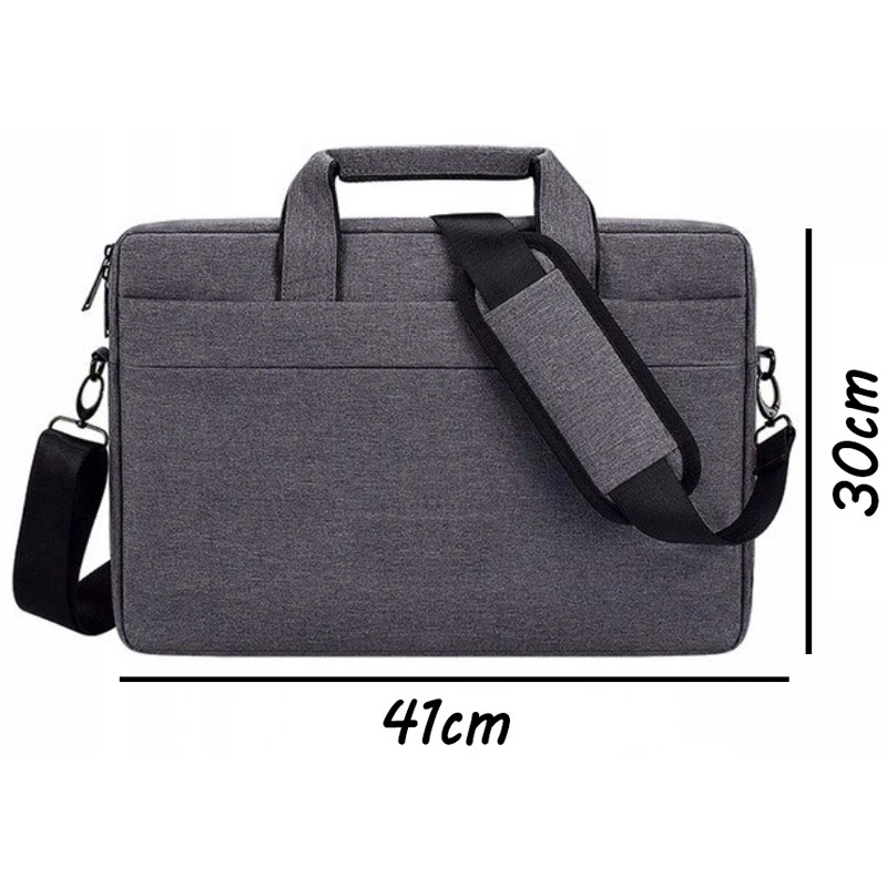 Nowoczesna ciemnoszara szara torba na etui na laptopa od 15,6" do 17"