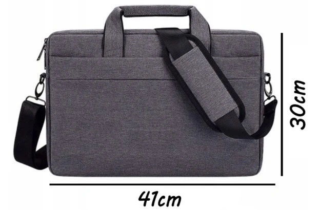 Nowoczesna ciemnoszara szara torba na etui na laptopa od 15,6" do 17"