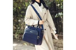 Stylowa DAMSKA Granatowa torba na laptopa od 15,6" do 17"