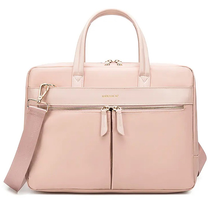 Elegancka RÓŻOWA torba etui na laptopa 15,6" dla kobiety