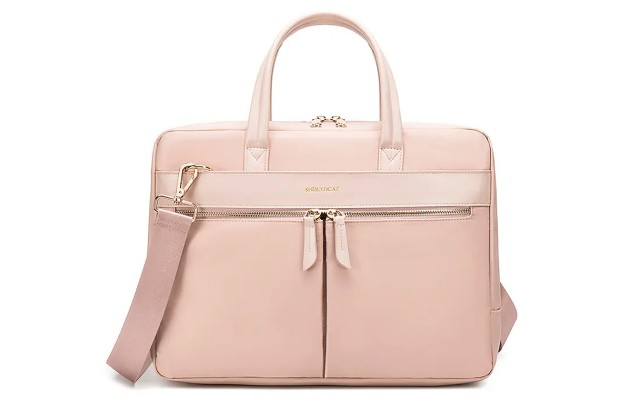 Elegancka RÓŻOWA torba etui na laptopa 15,6" dla kobiety