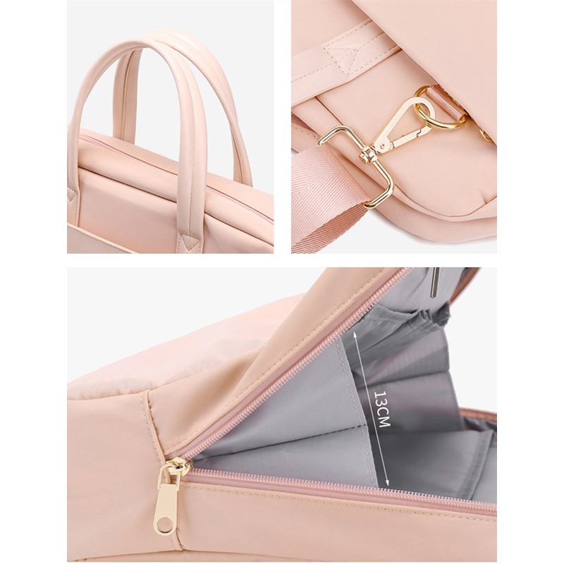 Elegancka RÓŻOWA torba etui na laptopa 15,6" dla kobiety