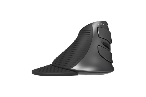 Mysz PIONOWA Werykalna Bezprzewodowa Delux M618G DB + BT SZARO CZARNA