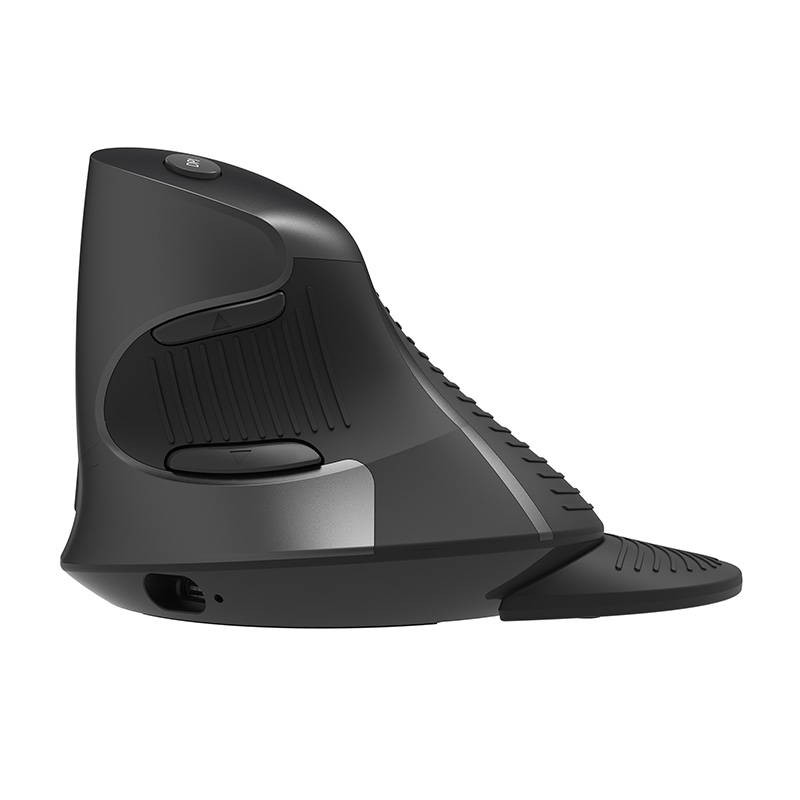 Mysz PIONOWA Werykalna Bezprzewodowa Delux M618G DB + BT SZARO CZARNA