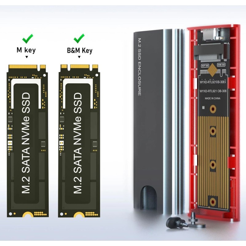 Adapter dysku SSD NVME / NGFF do USB 3.0 3.1 Typ C