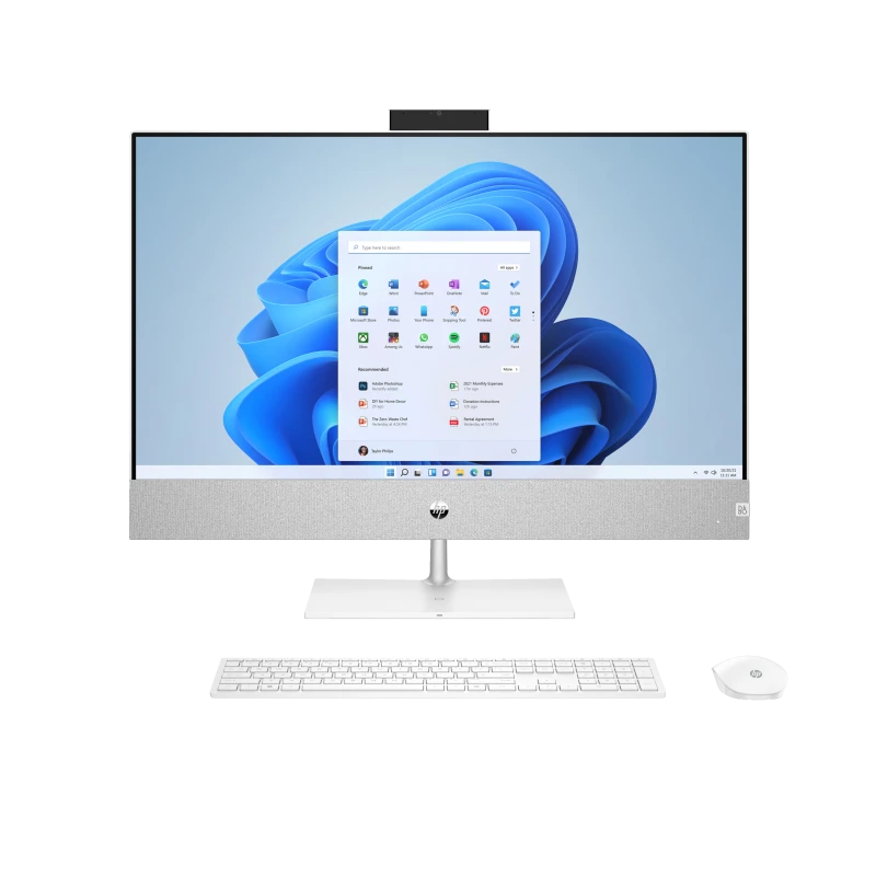 Komputer AIO HP Pavilion 27-ca1702ng / 661Q8EA / Intel i7-12 / 16GB / SSD 512GB + HDD 1TB / Intel UHD / QHD / Win 11 / Biały