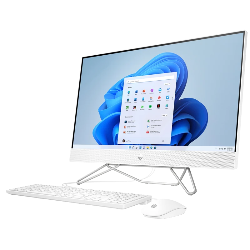 Komputer HP AIO 22-dd2006na / 8B511EA / Intel J5040 / 4GB / SSD 128GB / Intel UHD / FullHD / Win 11 / Biały