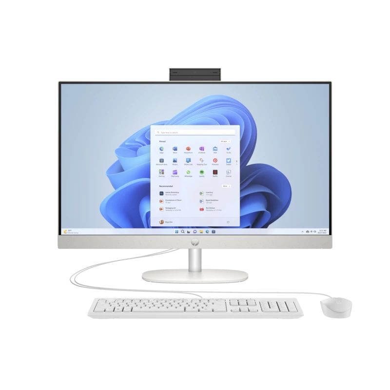 Komputer All in One HP 27-cr0024na / 8D6W5EA / Intel i7-13 / 8GB / SSD 512GB / Intel Xe / FullHD / Win 11 / Biały