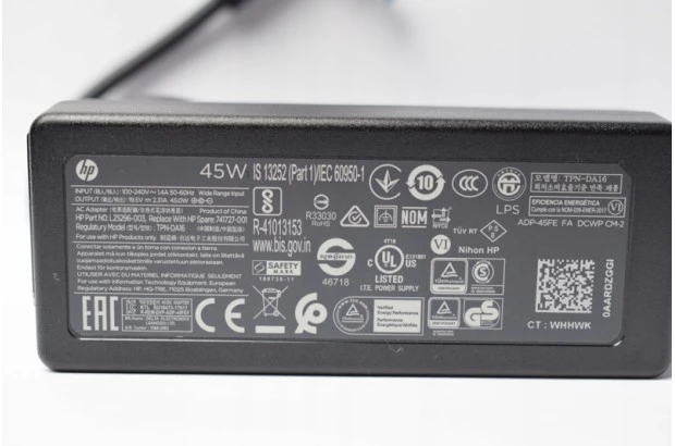 oryginalny zasilacz HP 45W 19V 2.31A 4.5x3.0mm PIN