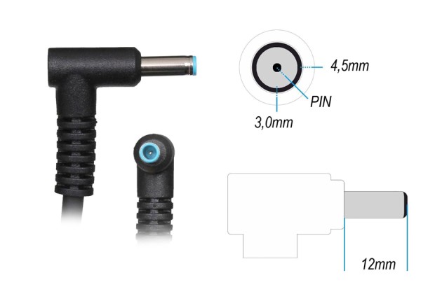 Zasilacz DO HP 45W 19V 2.31A 4.5x3.0mm PIN Wall-In
