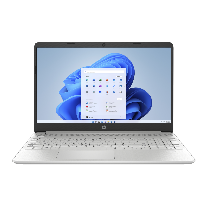 OUTLET Laptop HP 15-DW0023cl / 6MW66UA / Intel i3-8 / 4GB / SSD 128GB / Intel UHD / HD / Win 11 / Srebrny