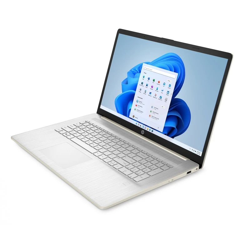 Laptop HP 17-cp0022ds / 729U6UA / AMD Ryzen 3 / 8GB / SSD 256GB / AMD Radeon / HD+ / Dotyk / Win 11 / Złoty