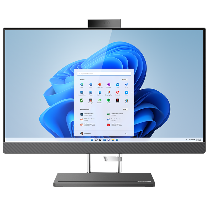 All in One Lenovo IdeaCentre 5 27IAH7 / F0GQ001NNY / Intel i5-12 / 16GB / SSD 512GB / Intel Xe / QHD / 100Hz / Win 11 / Szary