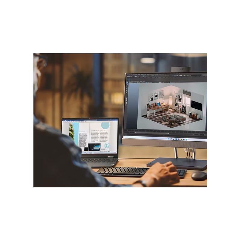 All in One Lenovo IdeaCentre 5 27IAH7 / F0GQ001NNY / Intel i5-12 / 16GB / SSD 512GB / Intel Xe / QHD / 100Hz / Win 11 / Szary