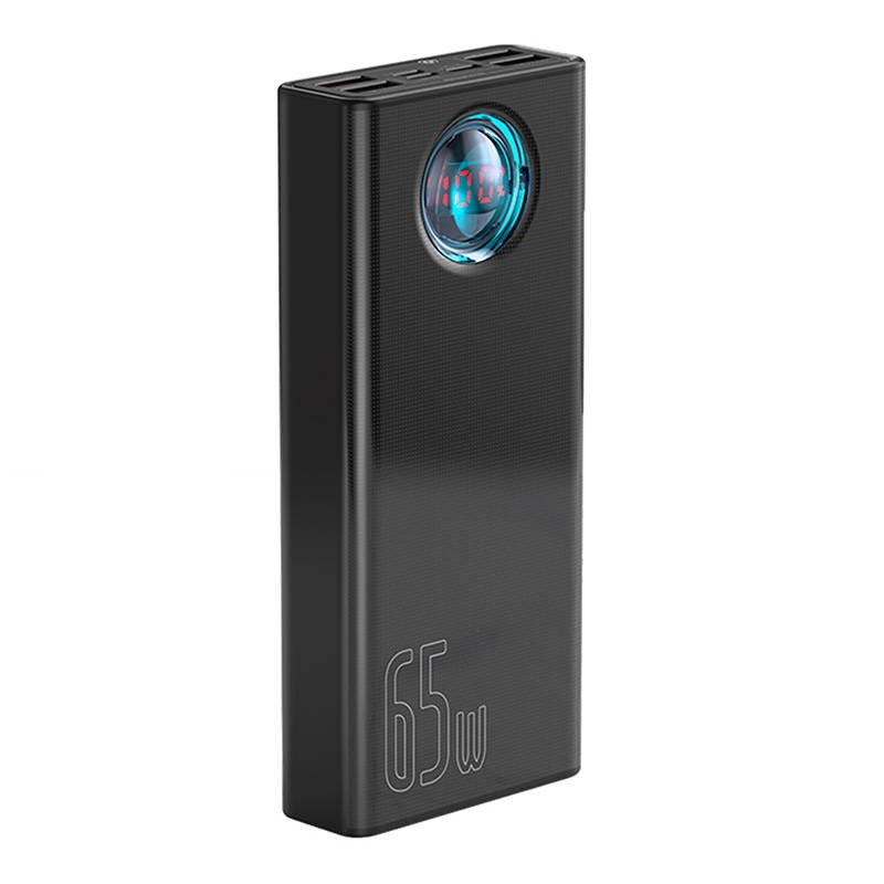 OUTLET Powerbank Baseus Amblight 30000mAh, 4xUSB, USB-C, 65W (czarny)