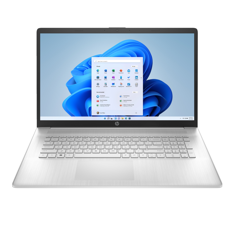 Laptop HP 17-cn0201nw / 4J978EA / Intel Core i5 / 16GB / 512GB SSD / Intel Xe / FullHD / Win 11 / Srebrny