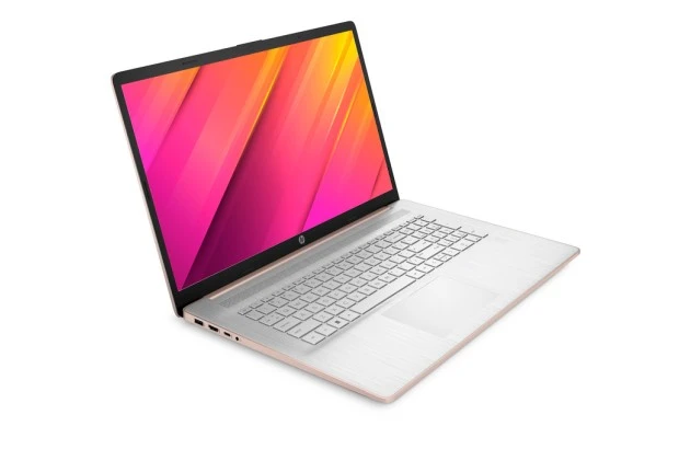 Laptop dla dziewczyny HP 17-cn0612ds / 889B9UA / 16GB / SSD 512GB / Intel UHD / FullHD / Win 11 / Różowy