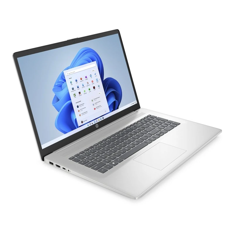 Laptop do pracy HP 17-cn0001tg / 8C347UA / Intel N5030 / 16GB / SSD 512GB / Intel UHD / HD+ / Dotyk / Win 11 / Srebrny