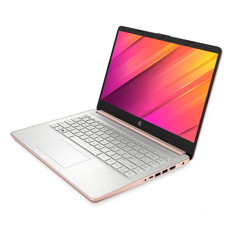 Dotykowy laptop HP 14-dq0713ds / 7Y705UA / Intel N4120 / 4GB / 64GB eMMC / HD / Dotyk / Win 11 / Różowy