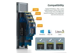 Obudowa dysku MAIWO M.2 PCIe NVMe/SATA USB-C (K1689)