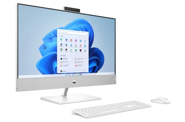 Komputer All in One HP 27-ca0401ng / 9E7E6EA / AMD Ryzen 7 / 32GB / SSD 2TB / AMD Radeon / WQHD / Win 11 / Biały