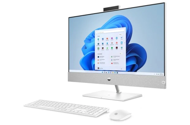 Komputer All in One HP 27-ca0401ng / 9E7E6EA / AMD Ryzen 7 / 32GB / SSD 2TB / AMD Radeon / WQHD / Win 11 / Biały